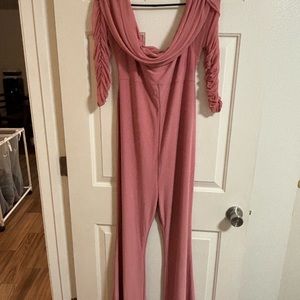 Blush Pink Maternity Jumpsuit Size 10 or L